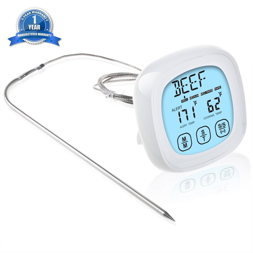 Meat Thermometer, WeGuard Instant Read Cooking Thermometer Stainless Steel Probe, Digital Food