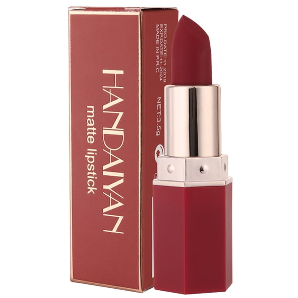 Lápiz Labial Con Brillo Labios Sólido Mate Sin Alcohol 6 Colores Al Sudor Larga Duración