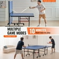 thumbnail image 4 of KFFKFF Foldable Indoor Table Tennis Table with Quick Clamp Net, Lockable Wheels, and 18mm Surface, Easy 10-Minute Assembly for Professional Play, 4 of 9