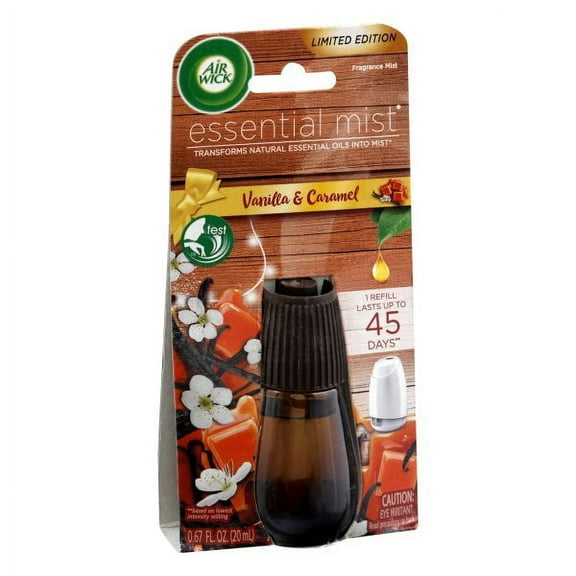 Air Wick Essential Mist, Vanilla & Caramel, .67 fl. oz., 1 Count, Air Freshener
