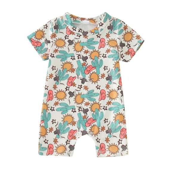 MZXELPRJD Girls Black Romper Western Sun Baby Boy Clothes Set Print Jumpsuit Fringe Accents Summer Toddler Bell Bottom Outfit Boys' Clothing Sets Baby Warm Onesie Baby Gift Set