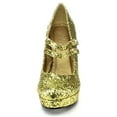 thumbnail image 4 of 4 Heel Double Strap Glitter Maryjane Gold Glitter, 4 of 6