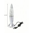 jinzhoueqb 3D Rocket Multi Color Changing Lava Lamp RGB LED Glitter