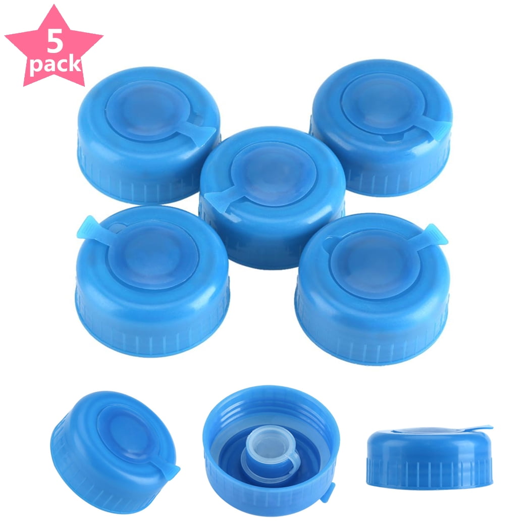 Lot of 5 Dew Caps 55mm Snap On Caps Tops For 3 & 5 Gallon Water Bottles Pink 