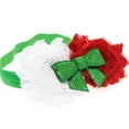 thumbnail image 3 of Odeerbi Toddler Headbands Baby Boys Girls Cute Headbands with Bows Christmas Headband Two Raw-edged Flowers Glitter Bowknot Elastic Hairband Kids Hair Accessories Hot Pink, 3 of 5