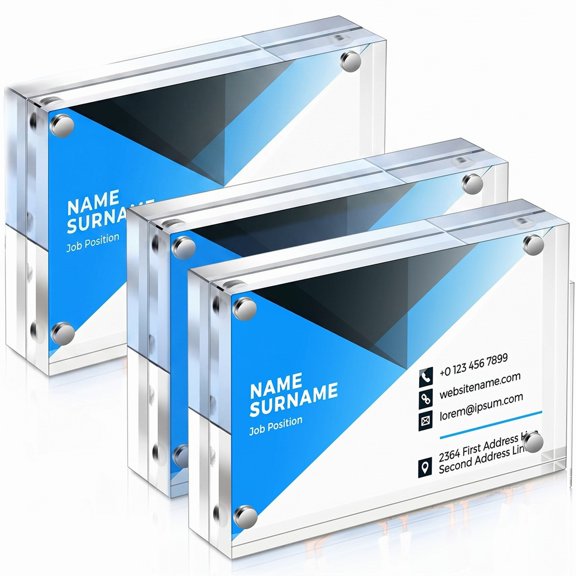 BlinkLLX 2.5" x 3.5" Modern Clear Picture Frames 3 Count