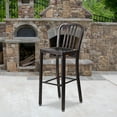 thumbnail image 2 of Flash Furniture Gael Commercial Grade 30" High Black-Antique Gold Metal Indoor-Outdoor Barstool with Vertical Slat Back, 2 of 12