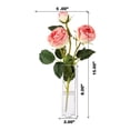 thumbnail image 4 of ENOVA FLORAL Silk Rose Artificial Flowers Arrangement in Vase, Fake Rose Fake Flowers with Faux Water Vase for Dining Table Centerpieces, 4 of 4