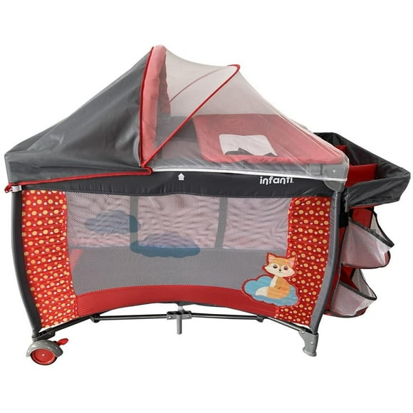 Cuna de Viaje Infanti con Organizador Rojo