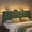 Olive Green, variant on Pinmoco Queen Upholstered Headboard with Storage, LED Lights and Charging Station, Beige Striped Corduroy, Height Adjustable, Easy Assembly