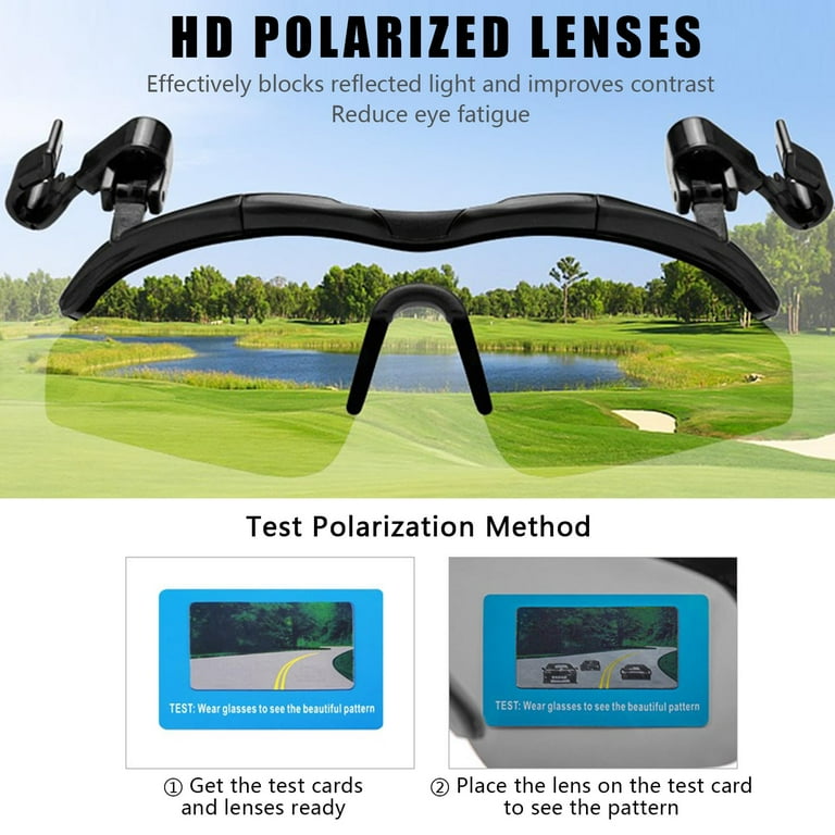 UV Protection Polarized Baseball Cap Sunglasses with Clip-on  display picture 1