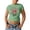 Green, variant on Womens Crop Top Crewneck Novelty Pattern Graphic Printed Short Sleeve T Shirts Y2K Fashion Casual Streetwear Short Baby Tee