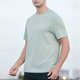 thumbnail image 5 of Tops para hombre, blusas y camisas de manga corta con cuello redondo para hombre, camisetas casuales holgadas deportivas transpirables de media manga de color liso para hombre, blusas de manga corta c, 5 of 6