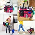 thumbnail image 2 of Extra Large Rolling Cleaning Caddy Bag with Detachable Foldable Trolley Portable Cleaning Cart for Housekeeping Cleaning Caddy with Adjustable Shoulder Strap and Multiple Storage Pockets, 2 of 9