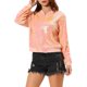 thumbnail image 5 of Chaqueta bomber de mujer INSPIRE CHIC con lentejuelas, cierre de cremallera y bolsillos ocultos, color rosa, 5 of 7