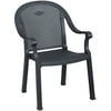 Grosfillex Sumatra Armchair in Charcoal