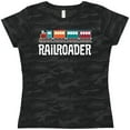 thumbnail image 3 of Inktastic Railroader Train Hobby Women's T-Shirt, 3 of 5