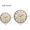 thumbnail image 2 of Dreamtimes Pearls Large Flowers Pattern Wall Clock Silent Non Ticking 10 Inch Round Easy to Read for Home Office School Clock, 2 of 7