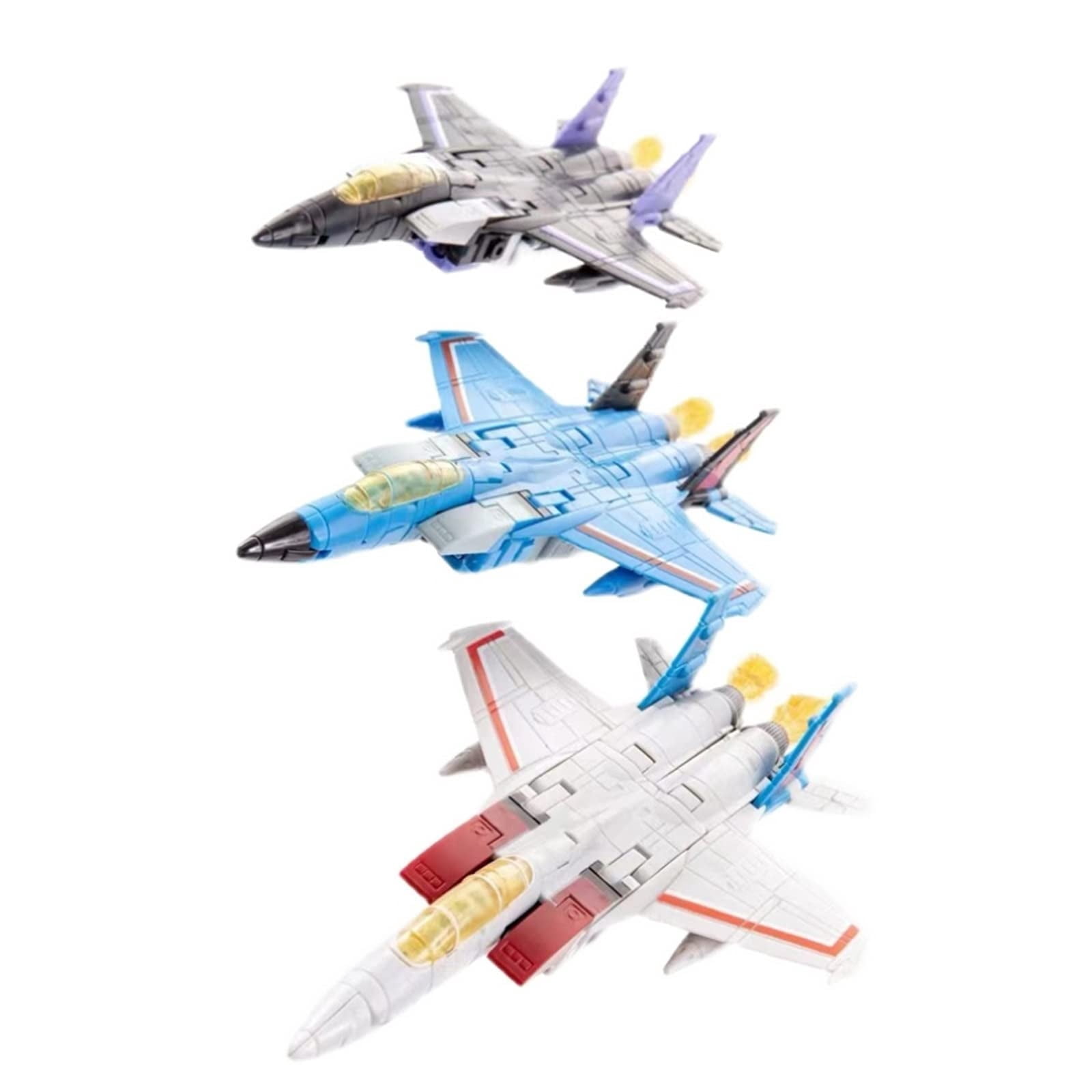 Single Color Flying Squad Deformation Robot Set Starscream Thundercracker Skywarp F15 Jet