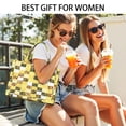 thumbnail image 5 of Large Capacity Tote Bag,Yellow White Checker Sunflower Pattern Handbag Fashion Luxury Tote Bag,15.7"x13"x 5.1" Inches,Laptop Compatible, 5 of 6