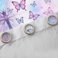 thumbnail image 4 of Manfei Blue Pink Butterfly Black Out Curtains, Romantic Dreamy Animal Curtains Pack of 2 (42x63 Each), Teens Girls Kids Female Bedroom Curtains, Window Curtains Decor, 4 of 6