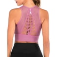 thumbnail image 6 of YouLoveIt Women Sports Bra Yoga Bra Top Fitness Activewear Sexy Hollow Back Running Crop Tops Mesh Workout Bras Padded Cups Sports Bra Fitness Yoga Bra, 6 of 7