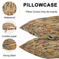 thumbnail image 5 of Throw Pillow Covers 26x26 Inch Set of 2, Brown Boho Waterproof Outdoor Pillow Covers, Farmhouse Vintage Ethnic African Women Decorative Cushion Pillowcases for Couch, Sofa, Bed, Garden, Patio, 5 of 9