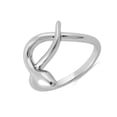 thumbnail image 2 of 925 Sterling Silver Platinum Plated Serpentine Pattern Women Valentines Day Gifts Ring, 2 of 4