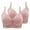 1#Pink, variant on qolati 2 Pack Sports Bras for Women Push Up Bras No Underwire Floral Lace Bras Comfortable Full Coverages Plus Size Everyday Bras Gray M