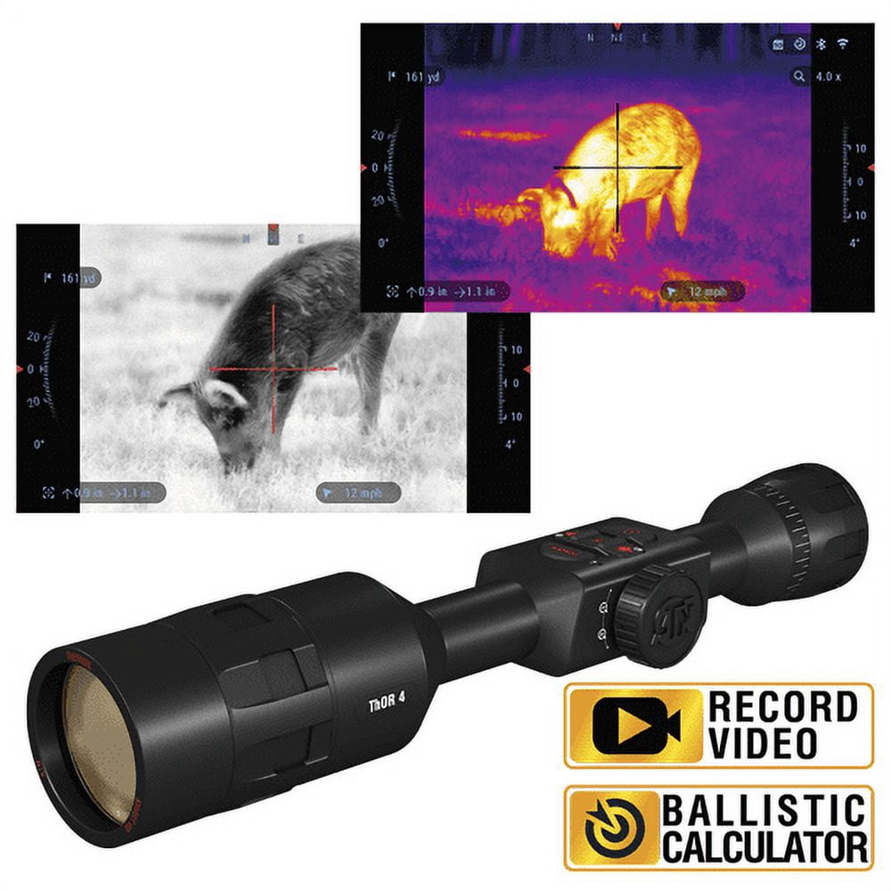 Restored Premium ATN ThOR 4 7-28x, 384x288, Thermal Rifle Scope w/Ultra Sensitive Next Gen Sensor (Refurbished)