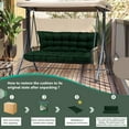 thumbnail image 4 of Porch Swing Cushion Thicken 4", 55" Swing Cushions 2-3 Seater Replacement, Waterproof Bench Cushions with Backrest, Anti-Fading Patio Swing Chair Pads for Outdoor Garden Furniture, 4 of 7