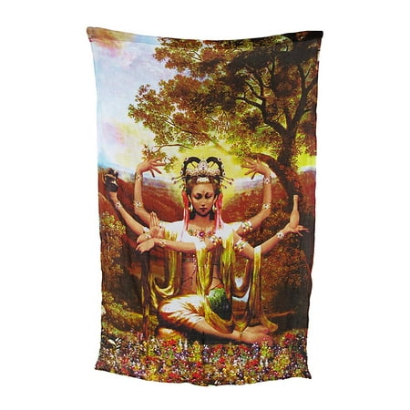 Rayon Kwan Yin Wall Hanging Tapestry 66 In. X 45 In.