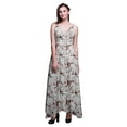 thumbnail image 1 of Bimba Robe Longue à Imprimé Floral pour Femmes Bretelles Spaghetti Col en V Maxi Tenue de Plage-TP Blanc, 1 of 4