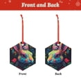 thumbnail image 2 of Cauagu Colorful Patterned Rabbit Pattern Acrylic Christmas Pendant,1-Pack Christmas Ornaments Xmas Tree Decor Christmas Décor with Ribbon Cute Tree Hanging for Party Favors-Hexagon, 2 of 7