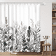 thumbnail image 2 of Cortina de ducha Husfou de eucalipto, 182 x 182 cm, impermeable, con diseño de hojas florales, incluye 12 ganchos de plástico, duradera y lavable., 2 of 6