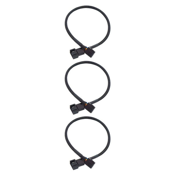 Sidaley Reemplazo del Cable de extensión del ventilador de la caja de la computadora Conector de 4 pines trenzado a Cable de alimentación Type1 NO1