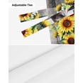 thumbnail image 6 of Tie Up Valance Curtain for Kitchen, Farm Cow Yellow Sunflowers Rod Pocket Short Curtains Adjustable Tie-Up Shade Valances, Black White Buffalo Plaid Window Treatment for Bathroom Living Room Bedroom, 6 of 7