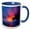Blue/White, variant on 3drose, Lava Flow Entering the Ocean at Dawn, the Big Island, Hawaii, 15oz Two-tone Blue Mug