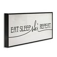 thumbnail image 3 of Stupell Industries Eat Sleep Ski Repeat Phrase Rustic Winter Sports, 24 x 10, Design by Daphne Polselli, 3 of 5