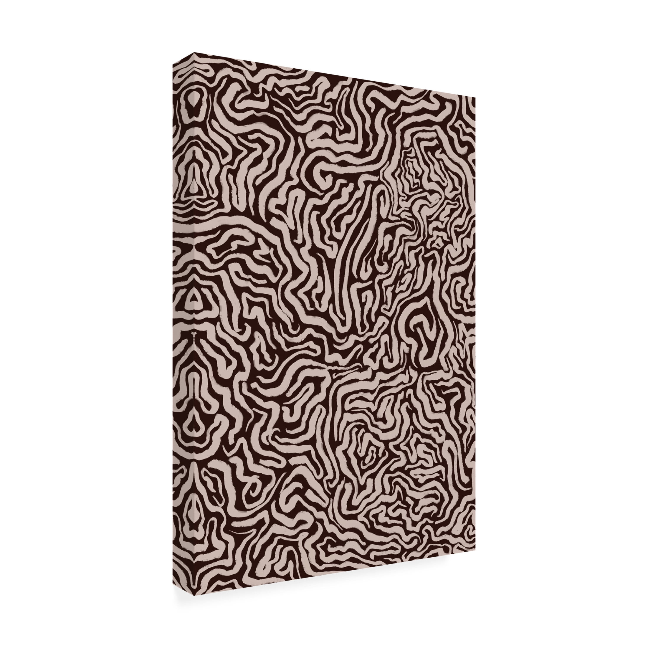 Canvas Wall Art - Treechild 'Twisted Beige Strokes' Wall Art for Living Room, Bedroom, or Office D?cor by Trademark Fine Art - 16 x 24 Inches