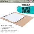 thumbnail image 2 of US Art Supply® 18"x18" Artist Field Sketch Tote Board Drawing Heavy-Duty Clip, 2 of 6