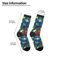 thumbnail image 2 of Rocae Vehicles Cartoon with Funny Drivers,Animal Drivers for Girls Boys Crew Socks,Children's Socks, Kids Socks, Toddler Socks: Daily Wear with Kids School Uniform, 2 of 5