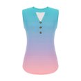 thumbnail image 4 of Jalioing Women's Tank Tops Fashion V Neck Button Sleeveless Tank Shirts Summer Trendy Casual Gradient Shirts, 4 of 7
