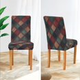 thumbnail image 3 of Yayeee 4 Pack Dining Chair Covers Stretch Parson Chairs Slipcovers Seat Protector, Red Tartan Pattern, 3 of 6