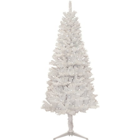 Pre-Lit 6' White Tacoma Artificial Christmas Tree, 200 Clear Lights ...