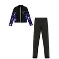 thumbnail image 3 of HULIJA Kids Girls 2 Pieces Athletic Outfits Long Sleeve Zipper Jacket with Sport Leggings Tracksuit Black 16, 3 of 5