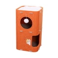 thumbnail image 3 of Casa de escalada de fieltro para gatos, árbol de escalada portátil, suministros para mascotas, túnel de actividades, estable, para dormir, rascar, 2 capas de naranja, 3 of 10