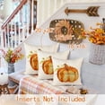 thumbnail image 5 of Fall Pillow Covers 16x16 Set of 4 for Fall Decor Pumpkin Maple Leaf Farmhouse Fall Pillows Decorative Pillow Covers for Fall Home Decor Outdoor Pillows Linen Fabric PillowCase for Couch Bed(Green), 5 of 6