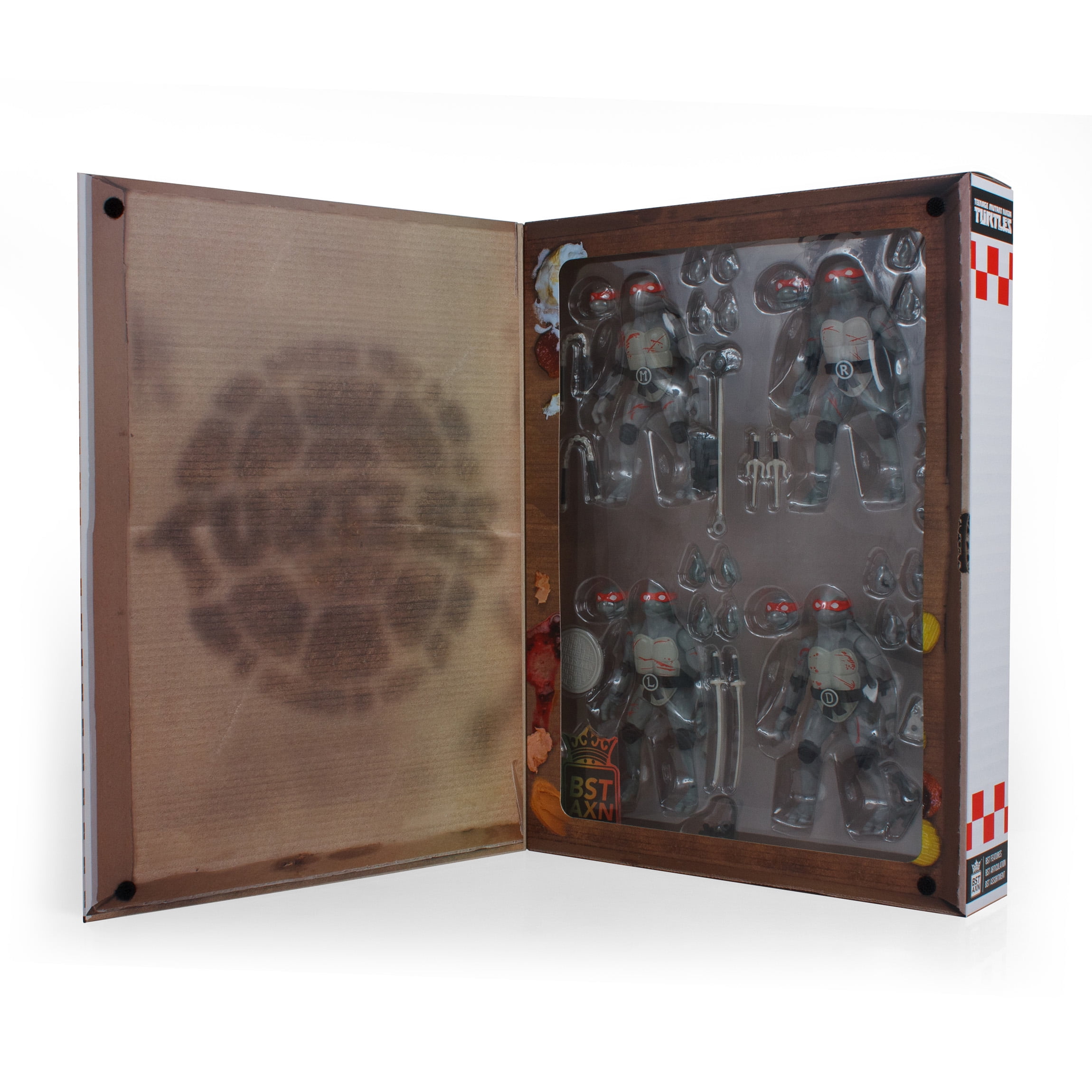 TMNT Black & White Battle Damage - Walmart Exclusive BST AXN