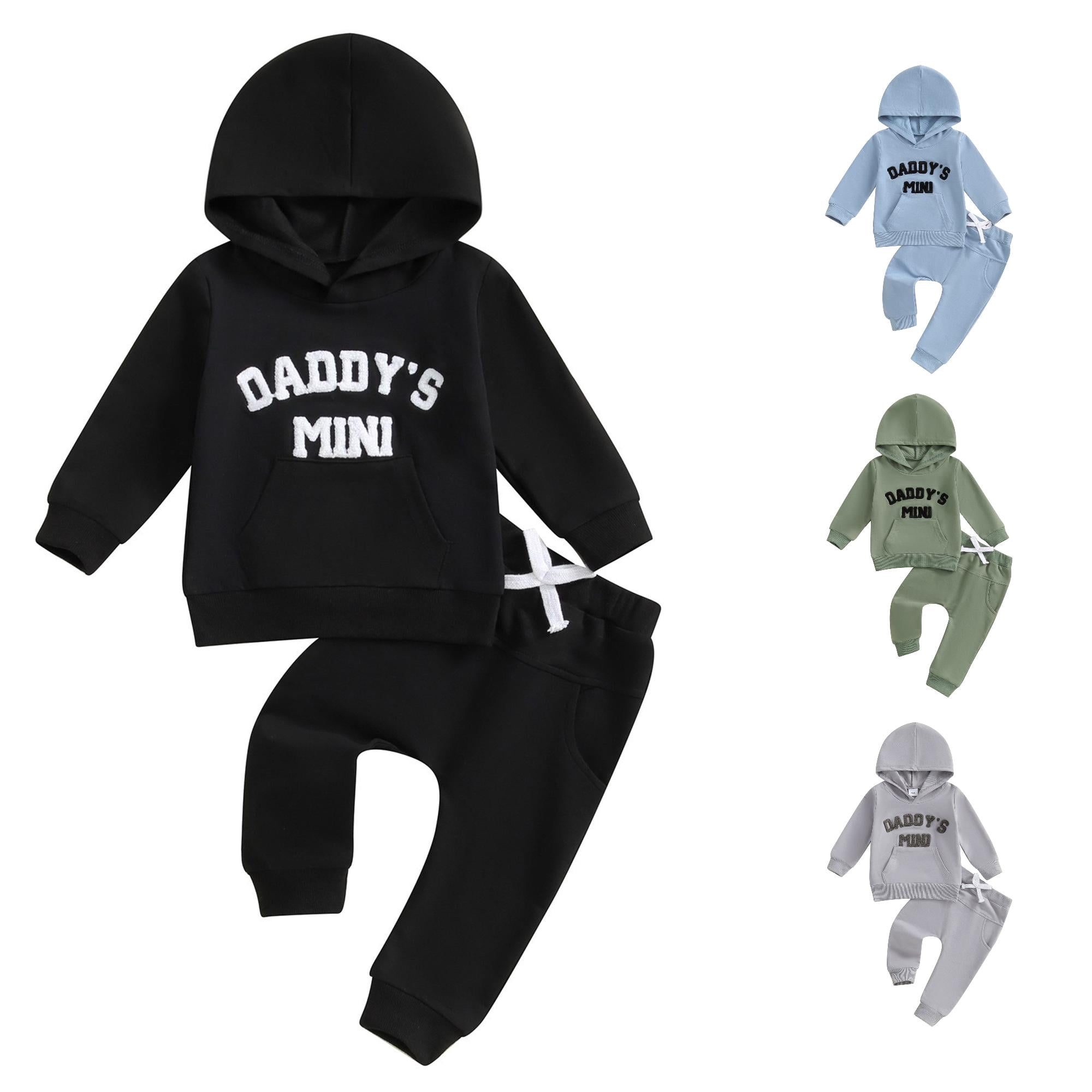 Boys Outfits Set Toddler Casual Letter Print Long Sleeve Top with Pants 2 Piece Outfit for Baby Winter Fall Everyday Wear Baby Vests Boys 0-6 Months